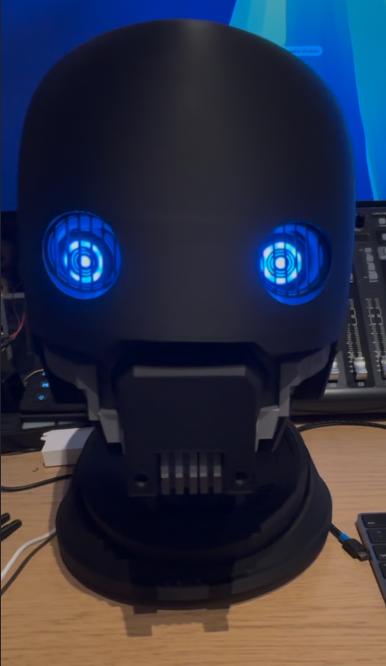 K-2SO head with animatronic eyes